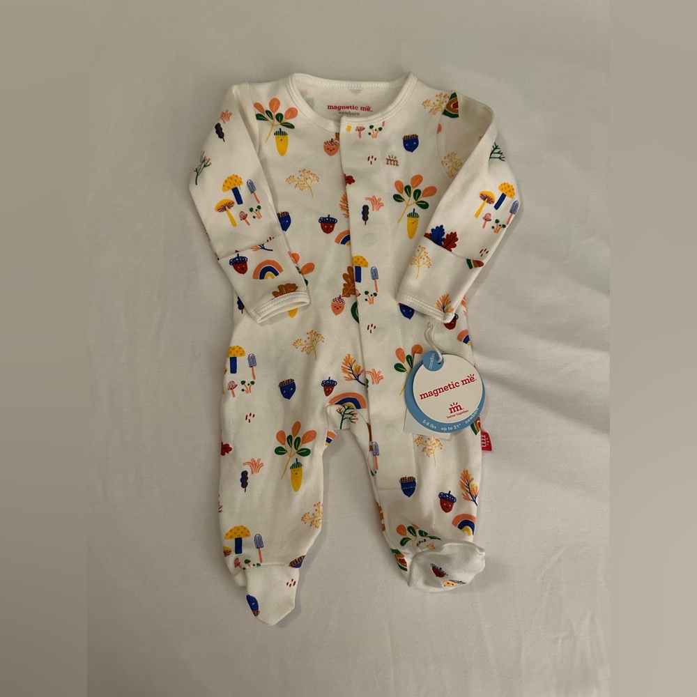 Magnetic Me- Happy Harvest Organic Cotton Footie. SZ- newborn